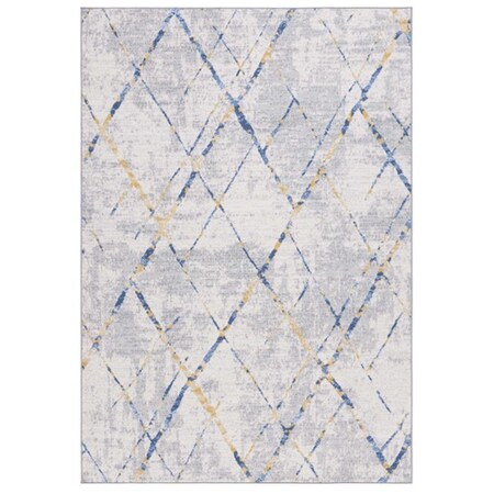 Safavieh 4 x 6 ft. Odyssey Modern Power Loomed Rectangle Area Rug Grey & Blue - Gold ODY810H-4